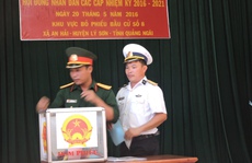 Trên 300 chiến sĩ huyện đảo Lý Sơn bầu cử sớm