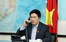 Phó Thủ tướng Phạm Bình Minh điện đàm với Ngoại trưởng Kerry