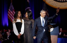 Sasha Obama ở đâu khi cha phát biểu chia tay?