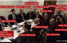 Giải mã bức ảnh “phòng họp chiến sự” của ông Trump