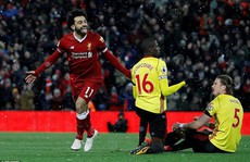 'Hung thần' Mohamed Salah giúp Liverpool thắng hủy diệt Watford