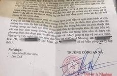 Công an xã phát văn bản cảnh báo tình trạng bắt cóc trẻ em
