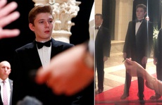 Cậu út nhà Tổng thống Trump lịch lãm vượt trội ở tuổi 13