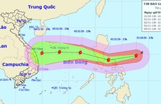 Siêu bão Goni sức gió tới 220 km/giờ di chuyển nhanh vào Biển Đông