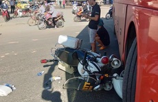 Công an TP Kon Tum nói gì vụ xe khách tông nhau với xe Cảnh sát trật tự?