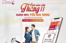 Chương trình “Siêu mua sắm tháng 11” trên siêu thị điện tử Vnshop của ứng dụng Agribank E-Mobile Banking.