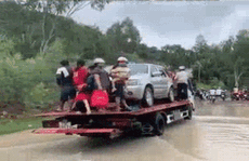 Clip: Nước lũ 'bao vây' TP Nha Trang