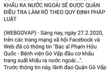 Vụ Giám đốc BV Gò Vấp bị tố đầu cơ khẩu trang: Làm rõ càng sớm càng tốt!