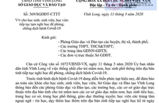 Vĩnh Long: Bất ngờ cho học sinh lớp 12 nghỉ học từ sáng 12-3