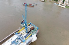 Nhìn từ trên cao, công trình cầu Thủ Thiêm 2 ở TP HCM hiện thế nào?