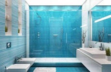 10 mẫu phòng tắm thẩm mỹ với tông màu xanh
