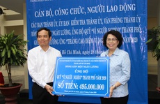 Hơn 500 triệu đồng ủng hộ Quỹ 'Vì người nghèo”