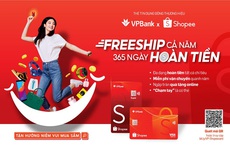 Thẻ tín dụng VPBank - Shopee ưu đãi miễn phí vận chuyển và hoàn tiền lên đến 10% suốt cả năm