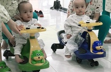 Trúc Nhi - Diệu Nhi tập nói, cưỡi ngựa, vẽ tranh