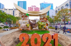 Đường hoa Nguyễn Huệ Tết Tân Sửu 2021 'lộ diện' trước ngày khai mạc