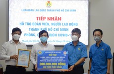 Công đoàn Điện lực Việt Nam hỗ trợ Liên đoàn Lao động TP Hồ Chí Minh phòng, chống dịch Covid-19