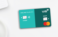 Dòng thẻ VIB Online Plus 2in1 tích hợp thẻ tín dụng và thẻ thanh toán