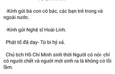 Ông Đoàn Ngọc Hải viết tâm thư gửi nghệ sĩ Hoài Linh