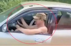Xử phạt đôi nam nữ trong clip 'ngồi chung ghế lái ô tô' lao vun vút trên đường