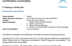 Trường ĐH Mở TP HCM có 4 chương trình đào tạo bậc thạc sĩ đạt chuẩn FIBAA