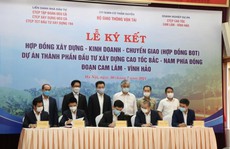 Ký hợp đồng xây dựng cao tốc Bắc - Nam phía Đông đoạn Cam Lâm – Vĩnh Hảo