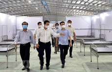 Kiểm tra công tác phòng, chống dịch ở Bệnh viện dã chiến số 1 tại KCN Thành Thành Công