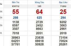 Kết quả xổ số ngày 13-12: Bến Tre, Vũng Tàu, Bạc Liêu, Đắk Lắk, Quảng Nam, Quảng Ninh