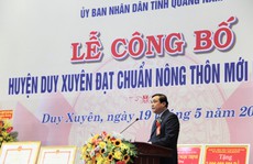 Quảng Nam: Huyện Duy Xuyên được công nhận đạt chuẩn nông thôn mới