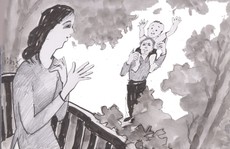 Ngôi nhà màu xanh nhiều ô cửa sổ