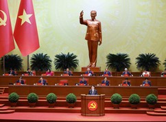 Chủ tịch nước Lương Cường trình bày diễn văn khai mạc Đại hội XIV của Đảng