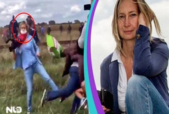 Clip nữ nhà báo Hungary ngáng chân người tị nạn và bị sa thải