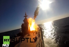 Clip: Nga bắn thử tên lửa từ tàu tuần tra trên biển Baltic