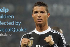 Ronaldo chưa hề ủng hộ tiền cho nạn nhân động đất ở Nepal
