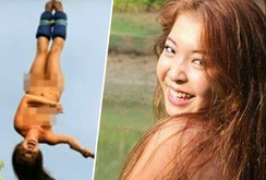 Clip: Người mẫu Hồng Kông cố tình khỏa thân nhảy bungee