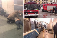 Clip: Cảnh bên trong tàu điện ngầm Nga khi bị đánh bom