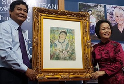 Tranh quý của họa sĩ Lê Thị Lựu trở về quê hương