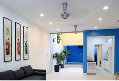 Nhà kết hợp giữa kiến trúc hiện đại với vật liệu truyền thống Nhà kết hợp giữa kiến trúc hiện đại với vật liệu truyền thống