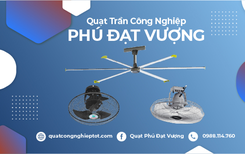 Quạt trần công nghiệp PDV làm mát tối ưu cho không gian sản xuất quy mô lớn