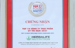 Herbalife Việt Nam được vinh danh Top 10 Công ty thực phẩm uy tín năm 2021 Herbalife Việt Nam được vinh danh Top 10 Công ty thực phẩm uy tín năm 2021