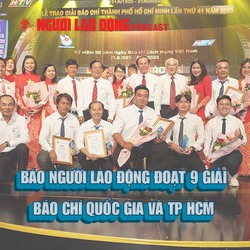 Báo Người Lao Động đoạt 9 giải báo chí quốc gia và TP HCM