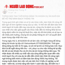 Người sáng lập dự án “Nuôi em” đóng băng tài khoản