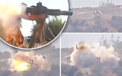 Clip: Trực thăng Nga tìm phi công nhảy dù bị phiến quân bắn như mưa