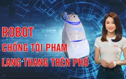 Robot chống tội phạm lang thang trên phố