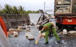 Tai nạn trên tuyến cao tốc Trung Lương - Mỹ Thuận, phụ xế tử vong trong cabin