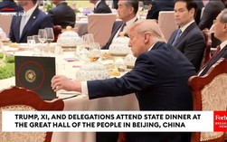 Thực hư clip ông Donald Trump "lật tài liệu của ông Tập Cận Bình" trong quốc yến