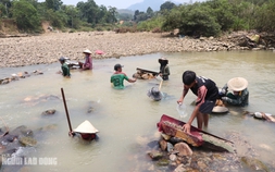 Clip: Người dân Quảng Nam đổ xô xuống sông đãi cát tìm vàng
