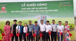 Khởi công Trạm trộn thức ăn chăn nuôi tại KCN gà đẻ trứng công nghệ cao Mebi Farm