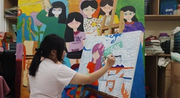 Họa sĩ nhí 14 tuổi làm triển lãm