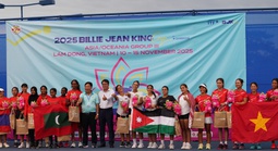 Khép lại Billie Jean King Cup 2025, tuyển nữ Việt Nam đứng thứ ba