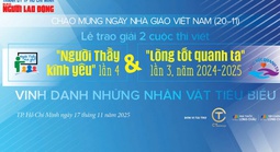 14 giờ chiều nay trao giải cuộc thi viết "Người Thầy kính yêu" và "Lòng tốt quanh ta"